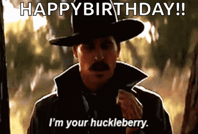 A Man In A Cowboy Hat Says Happy Birthday GIF