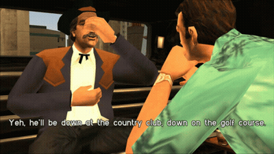 A Man In A Cowboy Hat Talks To Another Man In A Green Shirt GIF