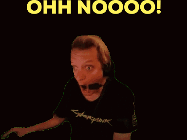A Man In A Cyberpunk T-Shirt Is Screaming GIF