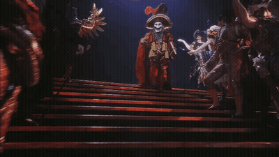 A Man In A Day Of The Dead Costume GIF