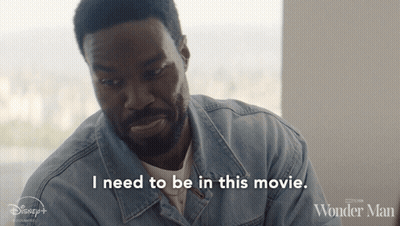 A Man In A Denim Jacket Is Saying I Need To Be In This Movie GIF
