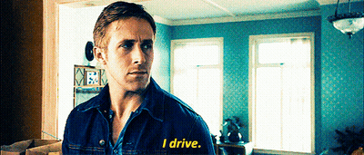 A Man In A Denim Jacket Says I Drive In A Room With Blue Walls GIF