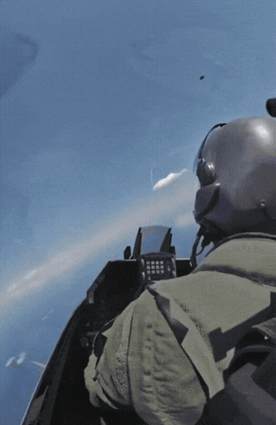 A Man In A Fighter Jet With A Rescue Sign On The Side GIF