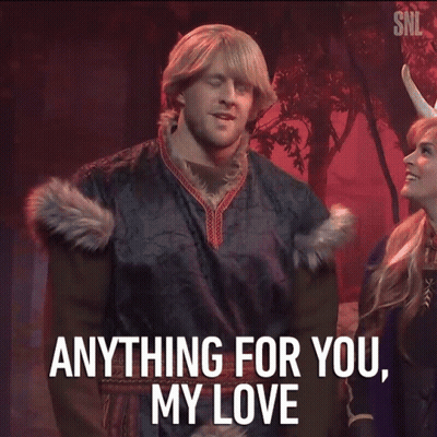 A Man In A Frozen Outfit Says Anything For You My Love GIF