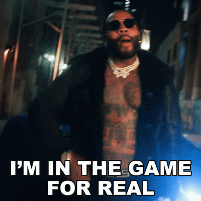 A Man In A Fur Coat And Sunglasses Says " I 'M In The Game For Real " GIF