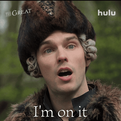 A Man In A Fur Coat Says I 'M On It In A Hulu Ad GIF