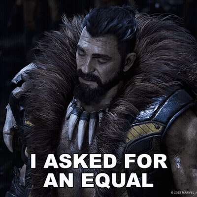 A Man In A Fur Coat With The Words I Asked For An Equal GIF