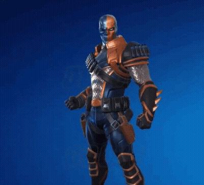 A Man In A Futuristic Suit Is Standing In Front Of A Shark GIF