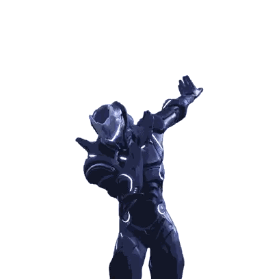 A Man In A Futuristic Suit Is Standing With His Arms Outstretched In Front Of A White Background Sticker