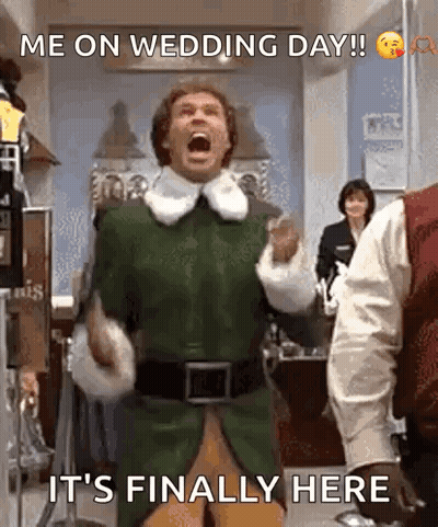 A Man In A Green Elf Costume Is Screaming While Standing In A Store . GIF
