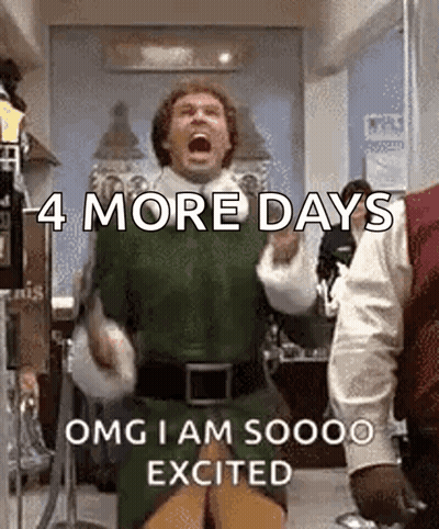 A Man In A Green Elf Costume Is Standing In A Room With His Mouth Open . GIF