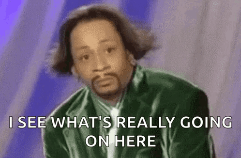 A Man In A Green Jacket Is Saying `` I See What 'S Really Going On Here '' GIF