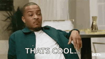 A Man In A Green Jacket Is Sitting In A Chair With His Hand On His Hip And Says `` That 'S Cool '' . GIF