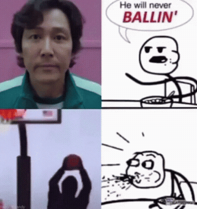 A Man In A Green Jacket Says He Will Never Ballin GIF