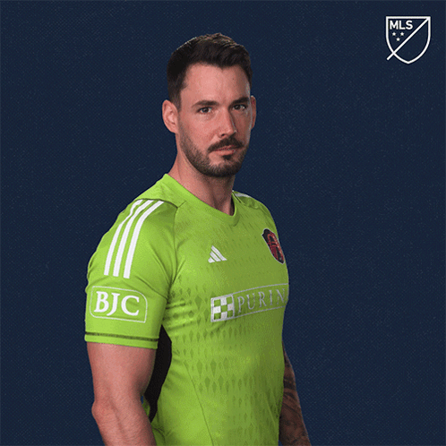 Man In Green Jersey BJC On Sleeve GIF