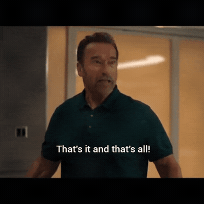 A Man In A Green Shirt Says " That 'S It And That 'S All " GIF