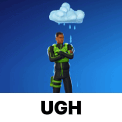 A Man In A Green Suit Is Standing Under A Cloud With Rain Falling From It . GIF