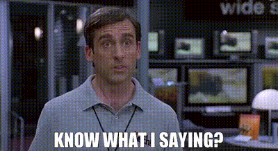 A Man In A Grey Shirt Is Standing In Front Of A Computer Monitor And Says `` Know What I Saying ? '' GIF