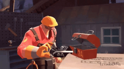 Man In Hard Hat Working On Toolbox 24 GIF