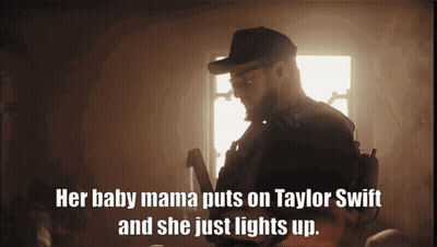A Man In A Hat Is Talking About Taylor Swift 'S Baby Mama GIF
