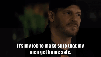 A Man In A Hat Says It 'S My Job To Make Sure My Men Get Home Safe . GIF