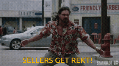 A Man In A Hawaiian Shirt Stands In Front Of A Friendly Market Sign GIF