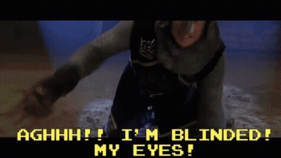 A Man In A Helmet Says I 'M Blinded GIF