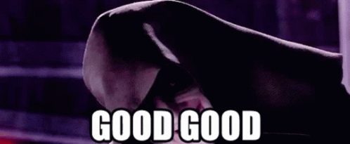A Man In A Hood With The Words Good Good Written On It GIF