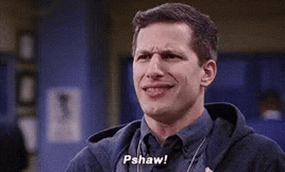 A Man In A Hoodie Is Smiling And Saying Pshaw ! GIF