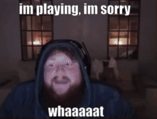 A Man In A Hoodie Says Im Playing Im Sorry Whaaaat GIF