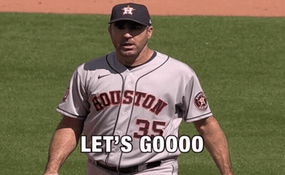 a man in a houston jersey says let 's gooooo