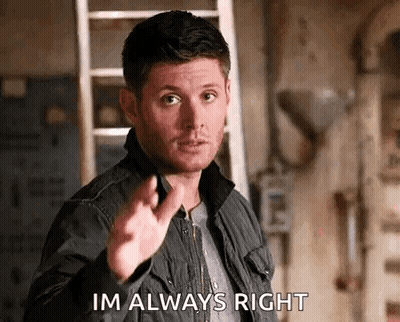 A Man In A Jacket Is Giving A Thumbs Up And Saying `` Im Always Right '' . GIF