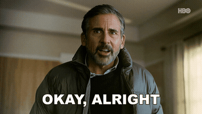 A Man In A Jacket Says Okay Alright In Front Of A Hbo Logo GIF