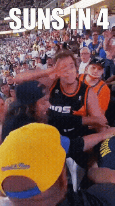 A Man In A Jersey That Says Suns On It GIF