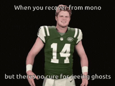 A Man In A Jets Jersey With The Number 14 On It GIF
