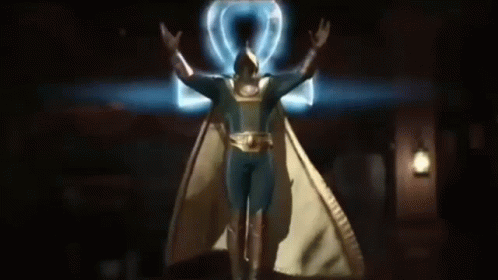 A Man In A Knight 'S Helmet With An Ankh On His Chest GIF