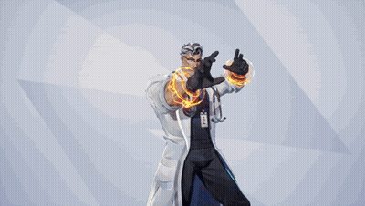 A Man In A Lab Coat Is Holding A Lightning Bolt In His Hand GIF