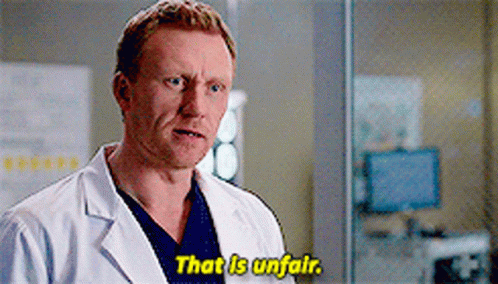 A Man In A Lab Coat Is Saying That Is Unfair . GIF