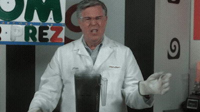 A Man In A Lab Coat Is Standing In Front Of A Sign That Says ' Rez ' GIF