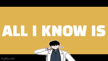 A Man In A Lab Coat Is Standing In Front Of A Yellow Background That Says Allow Is GIF