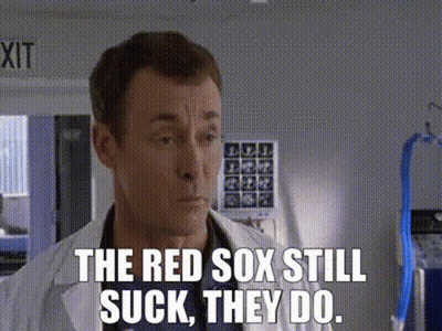 A Man In A Lab Coat Says " The Red Sox Still Suck They Do " GIF