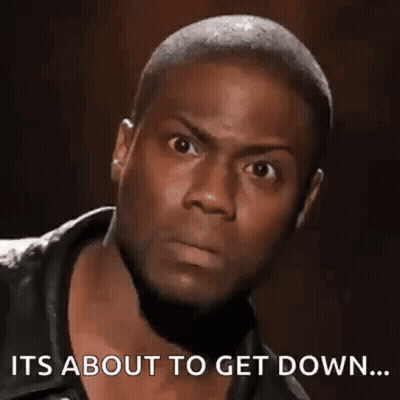 A Man In A Leather Jacket Is Making A Funny Face And Saying `` It 'S About To Get Down ... '' . GIF