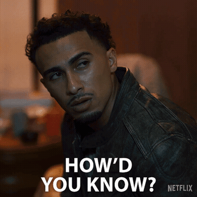 A Man In A Leather Jacket Says How 'D You Know Netflix GIF