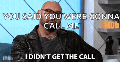 A Man In A Leather Jacket Says You Said You Were Gonna Call Me GIF