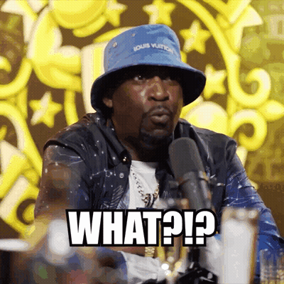 A Man In A Louis Vuitton Hat Says What GIF