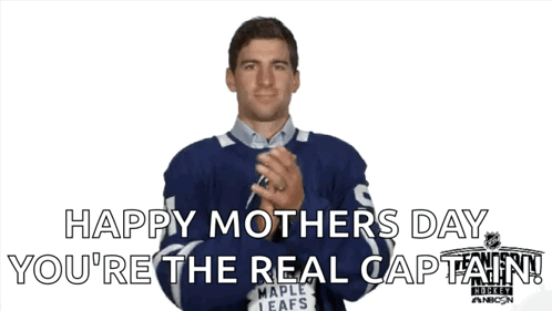 A Man In A Maple Leafs Jersey Is Applauding GIF