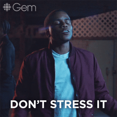 A Man In A Maroon Jacket Says Don 'T Stress It GIF