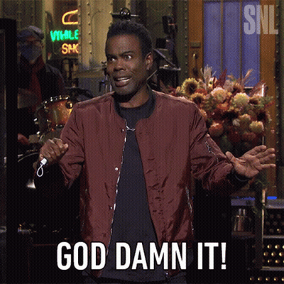 A Man In A Maroon Jacket Says " God Damn It " GIF