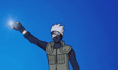 A Man In A Mask Is Holding A Flashlight In His Hand . GIF