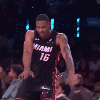 A Man In A Miami Jersey Is Dancing GIF